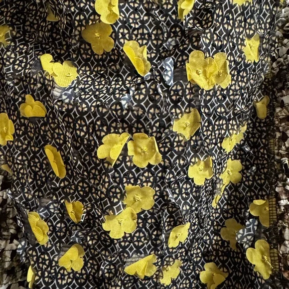 Byron Lars 3D Laser Cut Floral Pencil Skirt - Picture 3 of 8